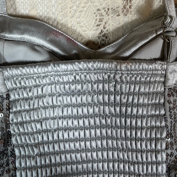 Silver Sequin Women's Tank Top - Picture 4 of 6